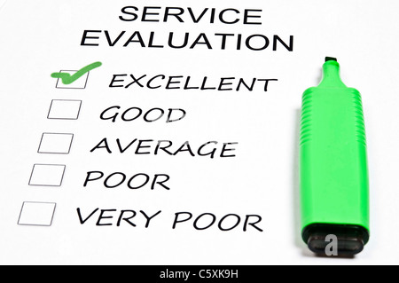 Excellent service evaluation and marker pen