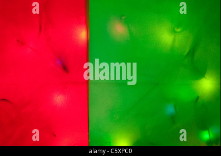 Colorful Christmas bags filled with Christmas Lights Stock Photo