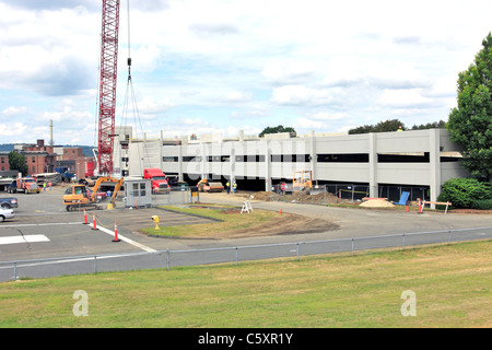 New parking garage under construction at Danbury Hospital, Danbury CT