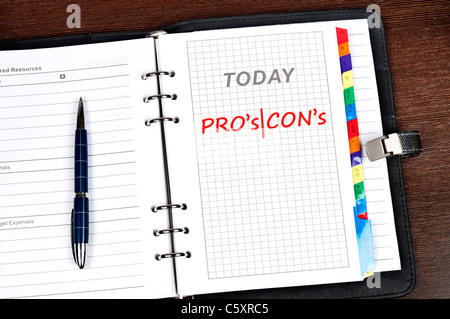 Pro and Con Stock Photo