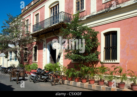 The Orient Hotel French Quarter Pondicherry Tamil Nadu South India Stock Photo