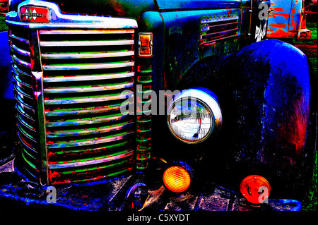 A color enhanced abstract of an antique truck Stock Photo