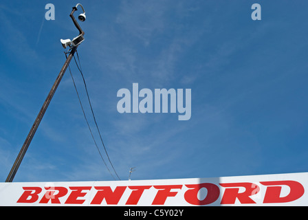 exterior detail of griffin park, former home of brentford football club ...