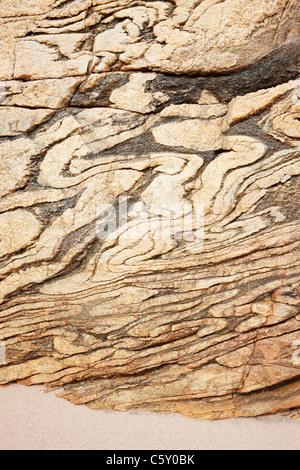 Lewisian Gneiss at Sandwood Bay, Sutherland, Highland, UK Stock Photo