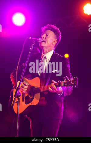 Lyle Lovett and his acoustic group, Word Stage , Latitude Festival, Suffolk, United Kingdom. Stock Photo