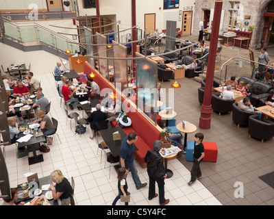 The Station a former railway train station at Richmond North Yorkshire now a busy arts centre gallery cinema and café Stock Photo