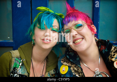 Punk rockers from all over the world arrived in Blackpool for the annual Rebellion Festival held in the town Stock Photo