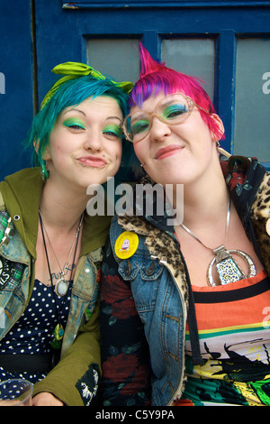 Punk rockers from all over the world arrived in Blackpool for the annual Rebellion Festival held in the town Stock Photo