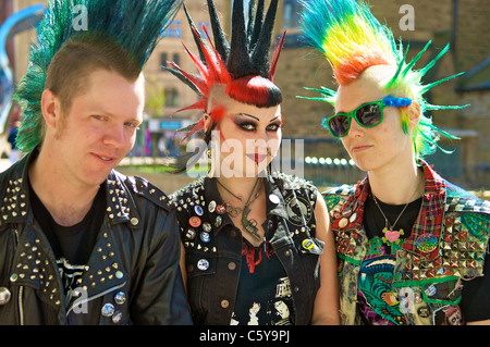 Punk rockers from all over the world arrived in Blackpool for the annual Rebellion Festival held  in the town Stock Photo