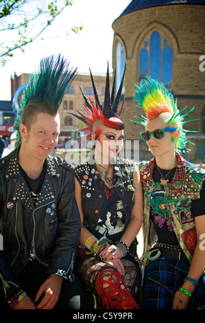 Punk rockers from all over the world arrived in Blackpool for the annual Rebellion Festival held in the town Stock Photo