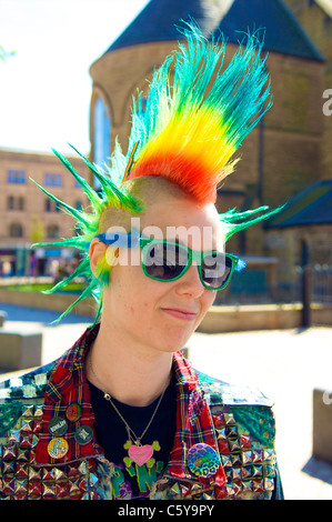 Punk rockers from all over the world arrived in Blackpool for the annual Rebellion Festival held in the town Stock Photo