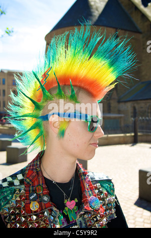 Punk rockers from all over the world arrived in Blackpool for the annual Rebellion Festival held  in the town Stock Photo