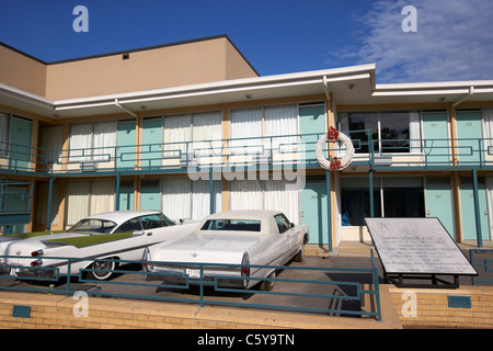 lorraine hotel site of the murder of martin luther king now the national civil rights museum memphis tennessee usa Stock Photo