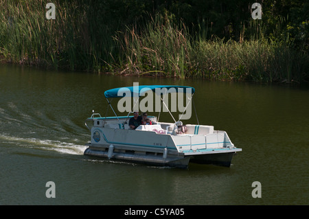 Boating the Dead River Canal in Lake County Leesburg, Florida USA Stock Photo