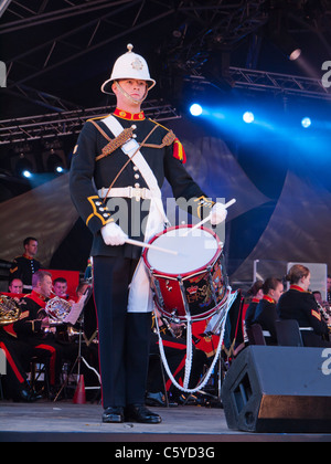 Royal Marine Band Service bugler Stock Photo