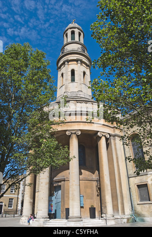 the 19th century st mary's church, marylebone, london, england, designed by architect sir robert smirke in greek revival style Stock Photo