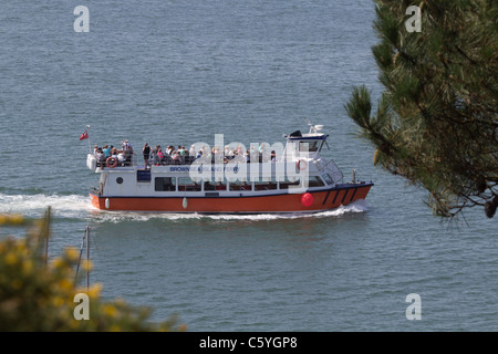 Brownsea Island ferry operating in Poole Harbour. Dorset, UK. Stock Photo