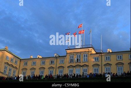 Frederiksberg Castle on Midsummer´s  Eve ( Sankt Hans aften, 'St. John's Eve' ) Stock Photo