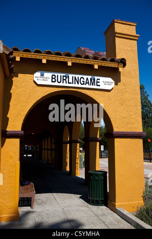 Burlingame CalTrain Rail Station, Burlingame, San Mateo County ...