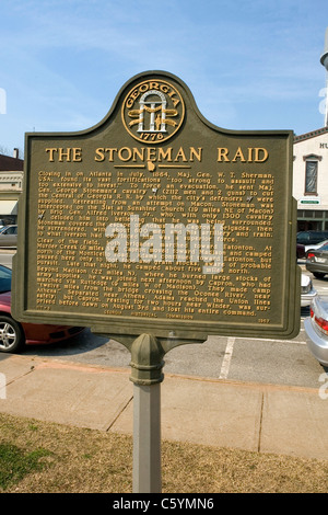 THE STONEMAN RAID. Stoneman covered the escape of Adam's and Capron's brigades, then he surrendered, with about 600 men. Stock Photo