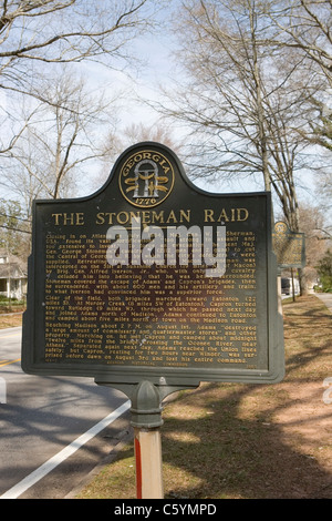 THE STONEMAN RAID. Stoneman covered the escape of Adam's and Capron's brigades, then he surrendered, with about 600 men. Stock Photo