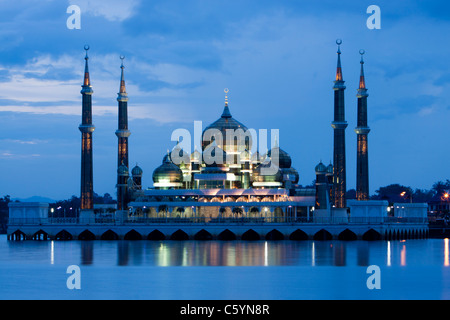 Crystal Mosque at Wan Man island in Kuala Terengganu, Malaysia. Stock Photo