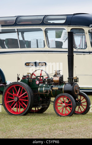 Vintage Miniature  Steam traction engine at a steam fair . Scale model Stock Photo