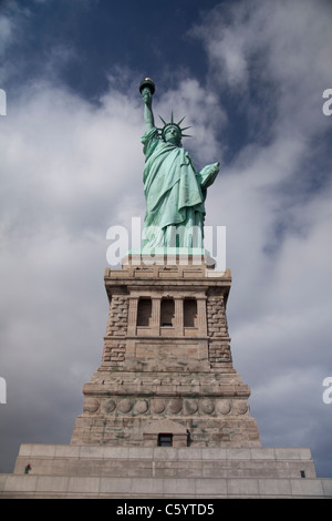 View of New Yorks Statue of Liberty Stock Photo