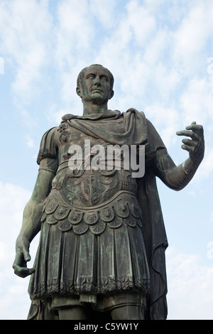 Julius Caesar Statue on the Via Imperiali, Rome, Italy Stock Photo