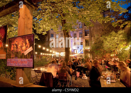 Beer garden at Claerchens Ballhaus, famous traditional dance hall and remaining ballroom of the 1920s, Berlin, Germany, Europe Stock Photo