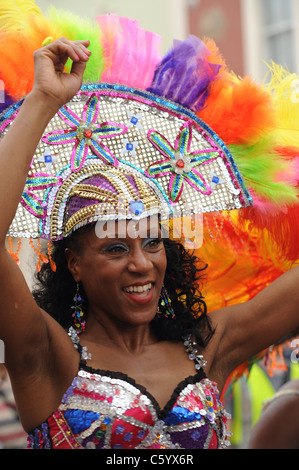 Samba dancer at t Paul's Carnival 2011 Stock Photo