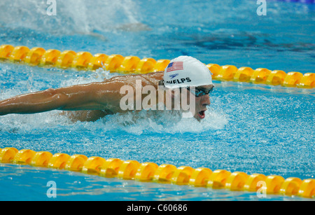 MICHAEL PHELPS MENS 400M INDIVIDUAL MEDLEY OLYMPIC STADIUM BEIJING CHINA 09 August 2008 Stock Photo