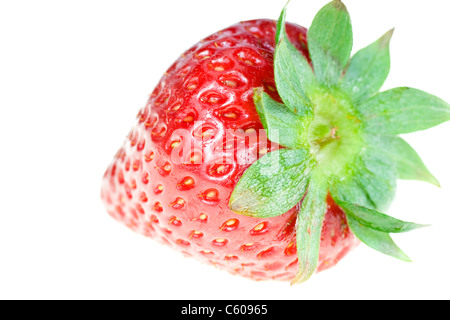 Big strawberry, isolated on white Stock Photo