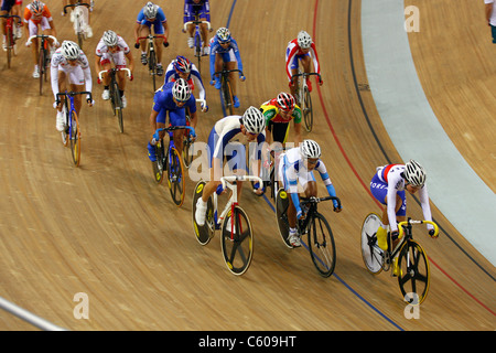 WOMENS POINT RACE LAOSHAN VELODROME OLYMPIC STADIUM BEIJING CHINA 18 August 2008 Stock Photo