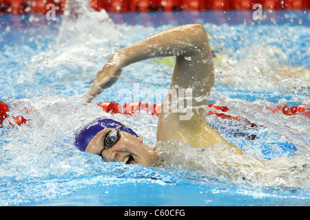 Rebecca Adlington (GBR) won a gold medal for 14th FINA World Championships Shanghai 2011. Stock Photo