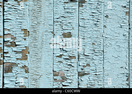 Texture of the old blue paint on wood, background Stock Photo