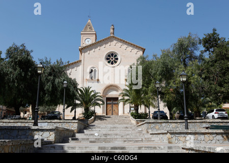 Church  Mare de Déu del Carme in Porto Cristo,Mallorca,Spain Stock Photo