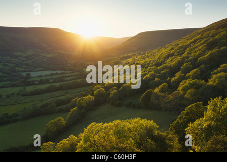 Vale of Ewyas (Llanthony Area). The Black Mountains. Brecon Beacons National Park. Powys. Wales. UK. Stock Photo