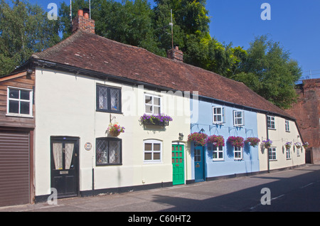 Row of Cottages in Old Basing, Hampshire, England Stock Photo