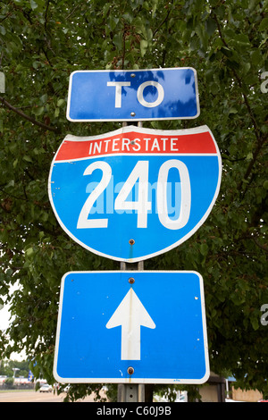 sign for interstate 240 in memphis tennessee usa Stock Photo
