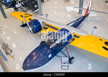 Douglas RD-4 Dolphin Amphibian aircraft at the Naval Air Museum in Pensacola, Florida - home of the Blue Angels. Stock Photo