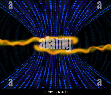 binary code data flow, internet concept Stock Photo - Alamy