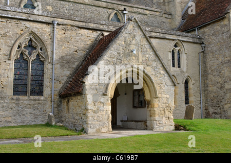 The South Porch, All Saints Church, Cuddesdon, Oxfordshire, England, UK Stock Photo