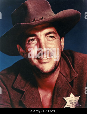 DEAN MARTIN (1917-1995) US singer, comedian and film actor in 1959 film Rio Bravo Stock Photo