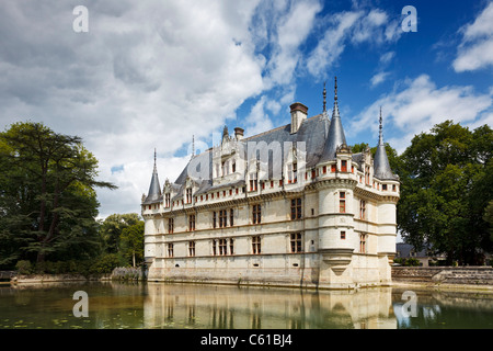 Chateau at Azay le Rideau, Indre et Loire, France, Europe Stock Photo