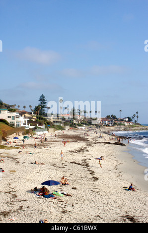 Activity on the Marine Street Beach in La Jolla, California Stock Photo