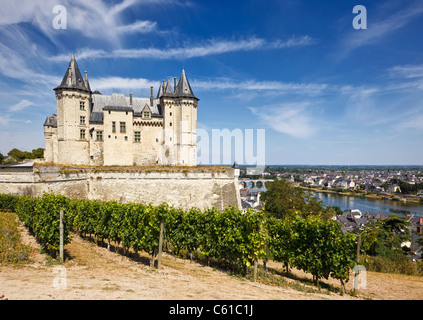 Saumur chateau, Maine-et-Loire, Loire Valley, France, Europe Stock Photo