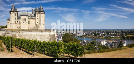 Saumur chateau, Maine et Loire, France, Europe Stock Photo