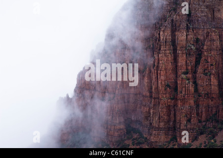 Winter comes to the Parker Creek Cliffs area northeast of Roosevelt Lake area, AZ. Stock Photo