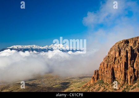 Winter comes to the Parker Creek Cliffs area northeast of Roosevelt Lake area, AZ. Stock Photo